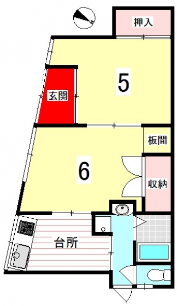 広利（ひろとし）文化　1階　南端のおすすめ間取り画像